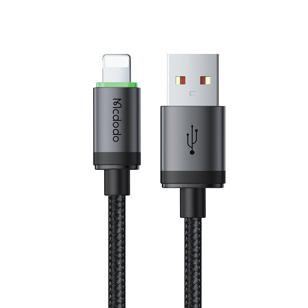 Cable Mcdodo USB-A a Lightning (1 m) – Carga Rápida 3 A con Indicador LED, Reforzado