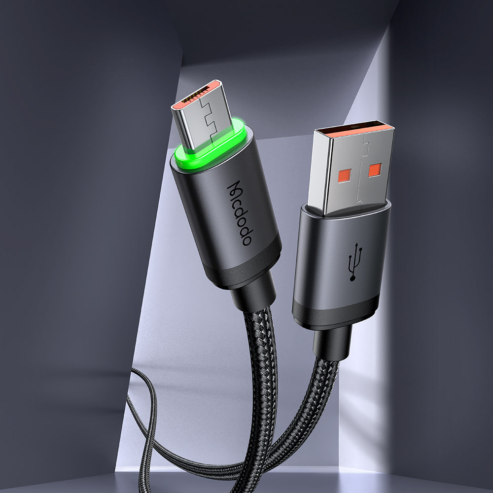 Cable Mcdodo USB-A a Micro-USB 1 m – Carga rápida 3 A + Datos 480 Mbps, Diseño duradero
