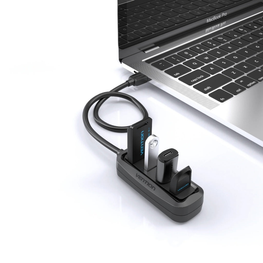 HUB 4 Puertos USB-A 2.0 0.15M / Negro VAS-J43-B015 Vention