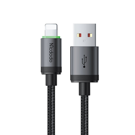 Cable Mcdodo USB-A a Lightning (1 m) – Carga Rápida 3 A con Indicador LED, Reforzado
