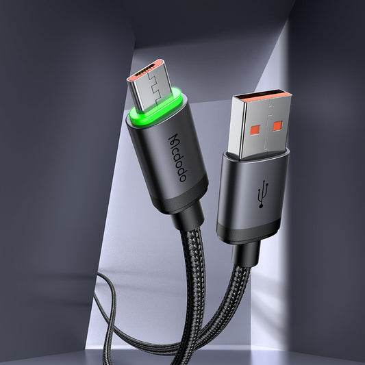 Cable Mcdodo USB-A a Micro-USB 1 m – Carga rápida 3 A + Datos 480 Mbps, Diseño duradero