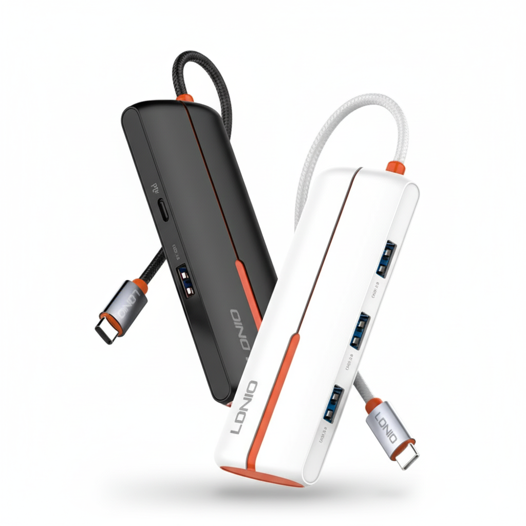 Extensor LDINO 5-en-1 USB-C – Alta Velocidad – Blanco