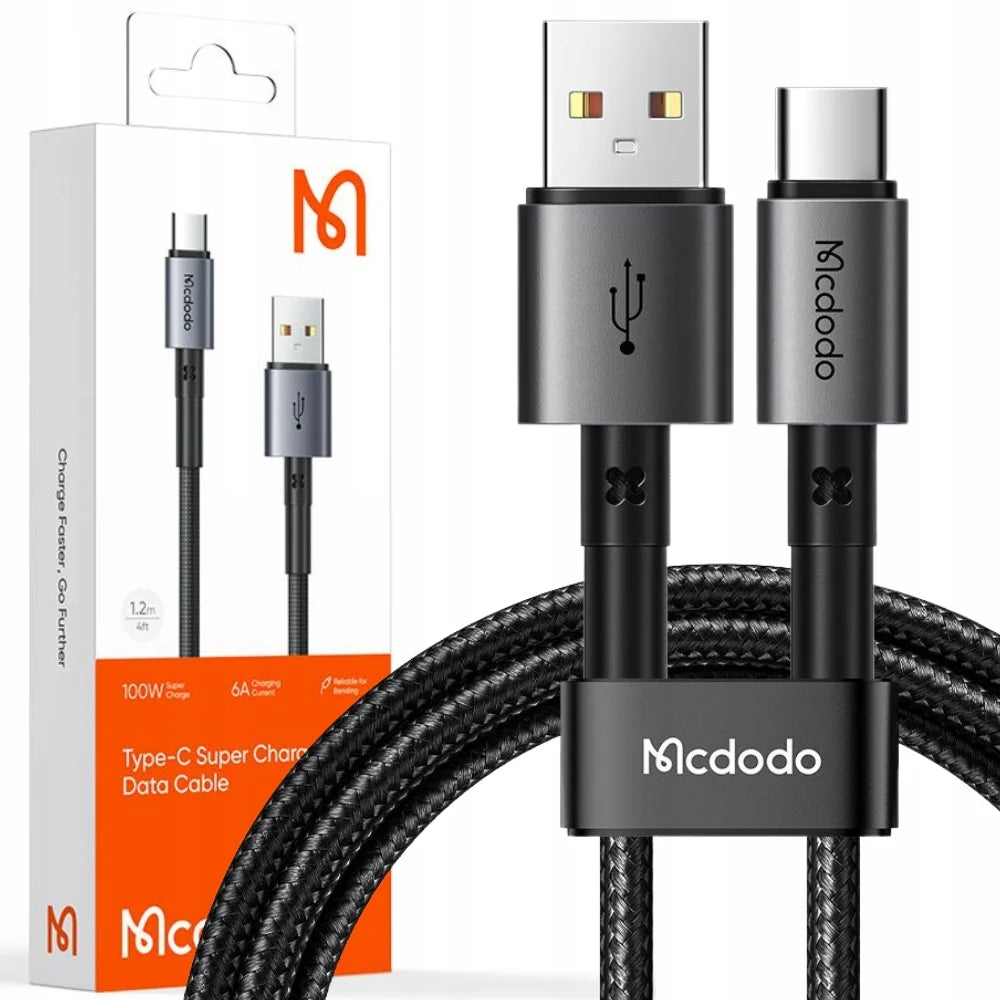 Cable Mcdodo USB-A a USB-C 1.8 m (CA-3591) – Carga Rápida 3 A + Datos 480 Mbps, Trenzado Resistente