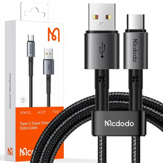 Cable Mcdodo USB-A a USB-C 1.8 m (CA-3591) – Carga Rápida 3 A + Datos 480 Mbps, Trenzado Resistente