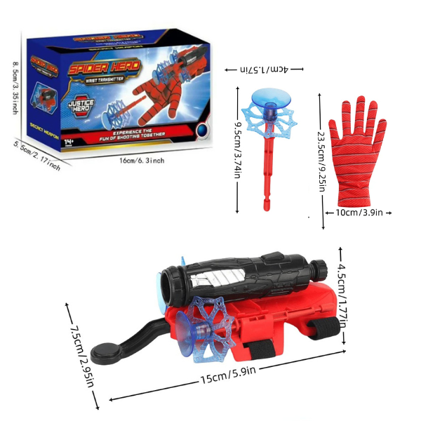 Guante lanza dardos spider hero en caja