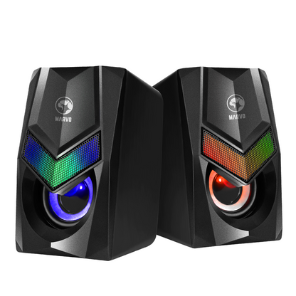 Parlantes Gamer 2x3W RGB USB SG-118 Marvo