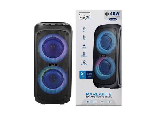 Parlante Bluetooth EKV-PA-04 40W 2 x 26.5'' 3600 mAh Negro EKO-Vi